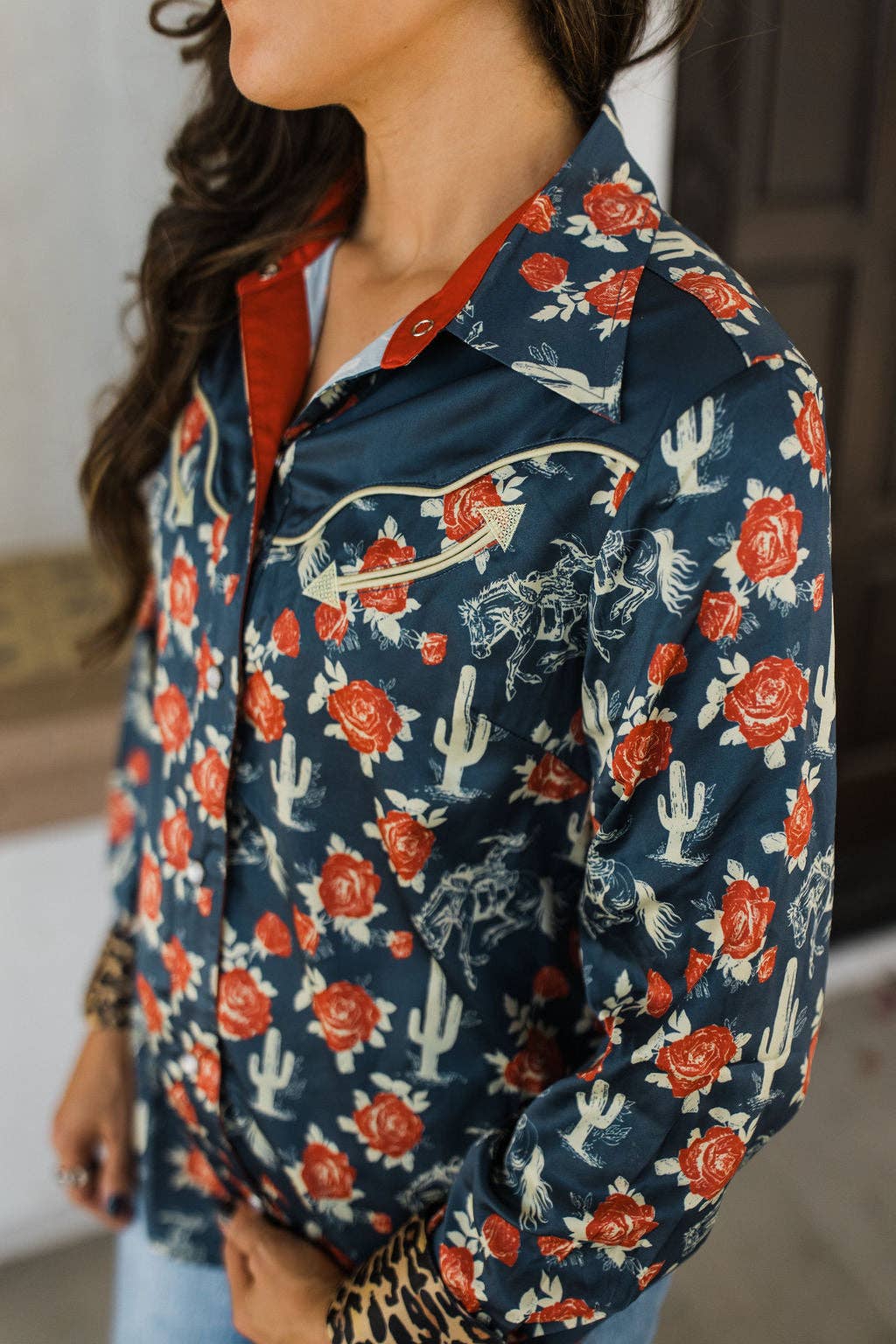 Rodeo Quincy – wholesale Tröja med knappar – Dam – Ride Sally Ride-knäppskjorta2