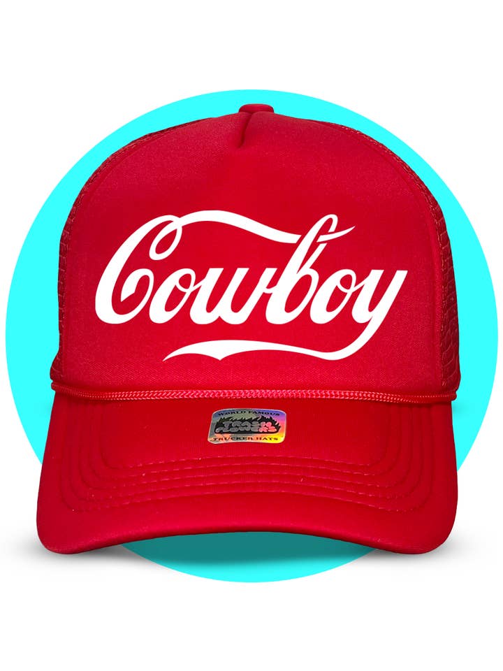 Cowboy Trucker Hat for wholesale by Trash Flowers Trucker Hats
