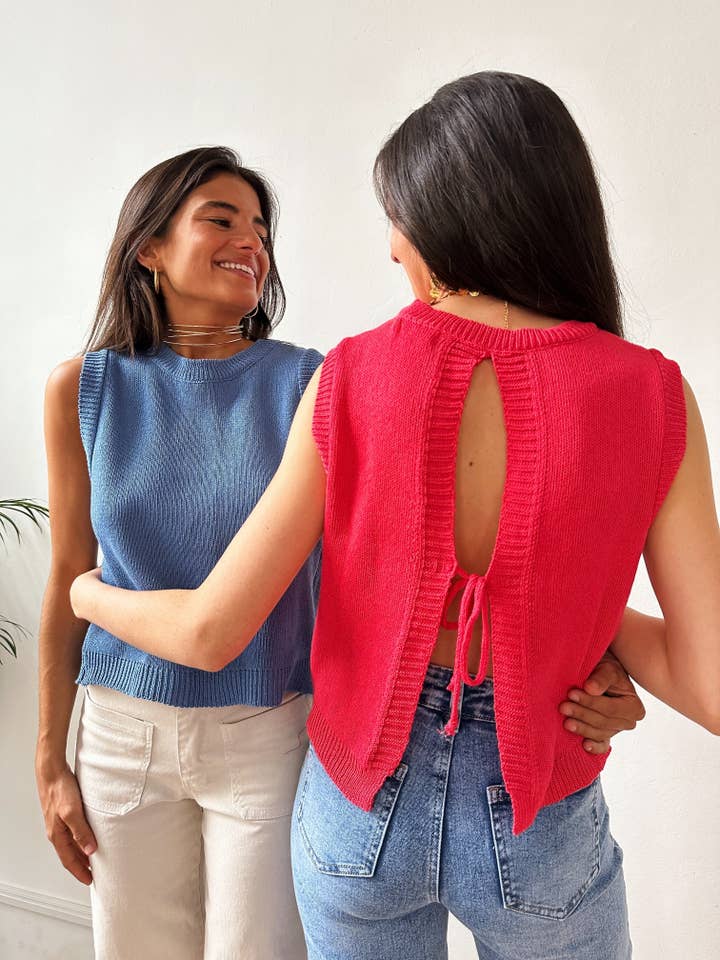 MindTraveler - Wholesale Knit Top - Women's - Laila Fuchsia Top