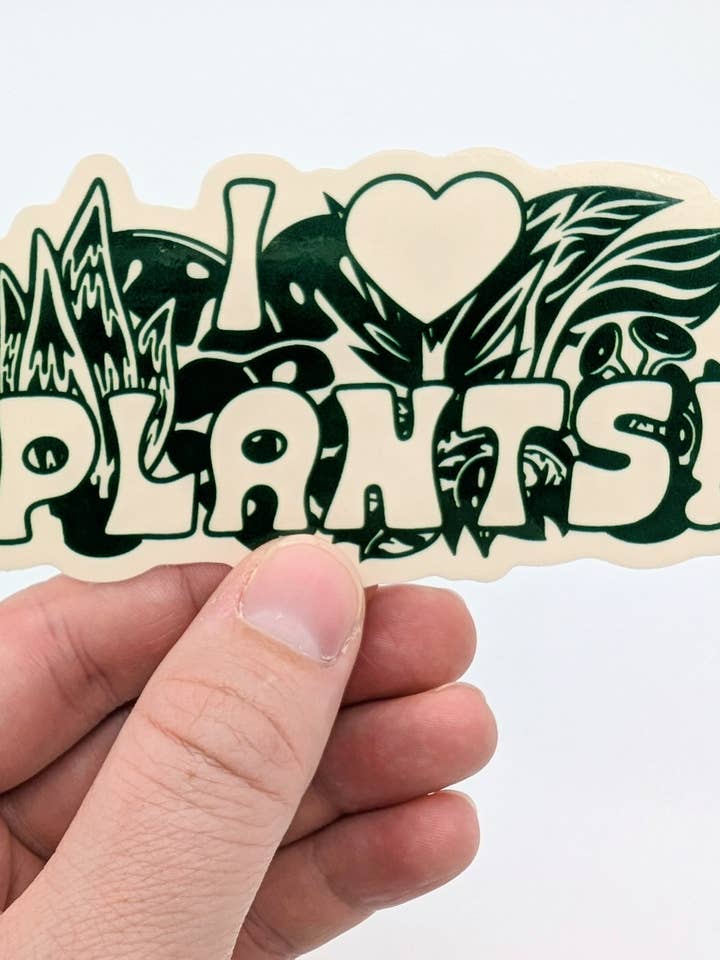 Autocollant "J'aime les plantes" 4" pour la vente par MOTEL777