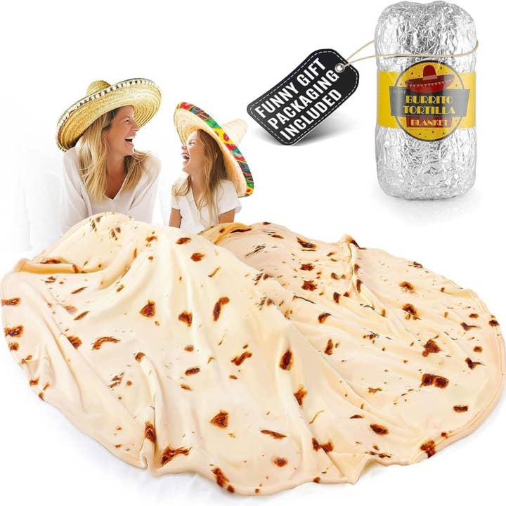 Zulay Kitchen - Wholesale Throw Blanket - Tortilla Blanket With Tinfoil/Drawstring Bag Packaging
