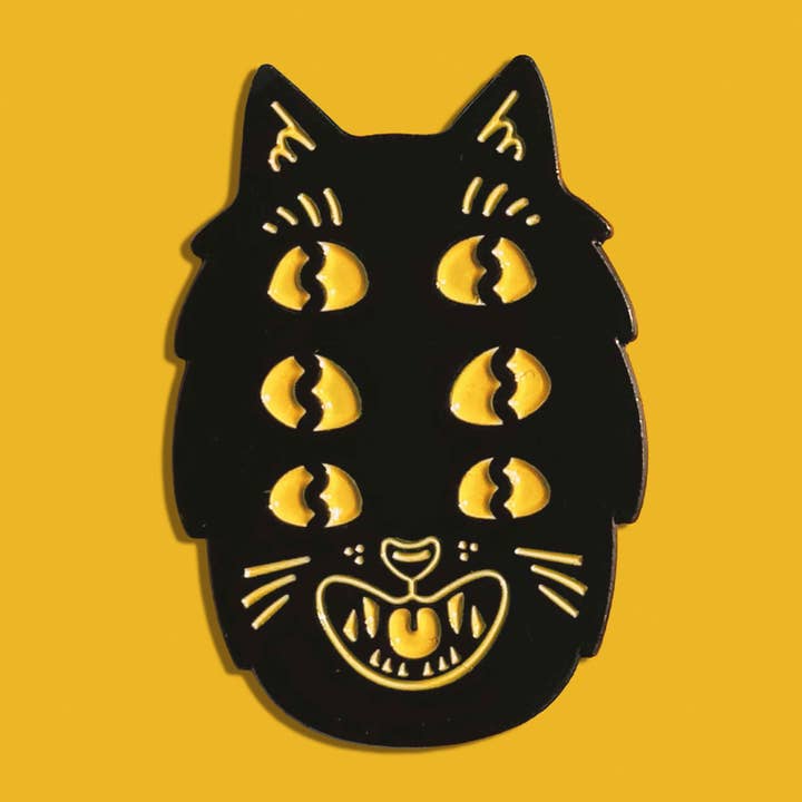 Lucky Cat enamel pin for wholesale by It's Not That Weird