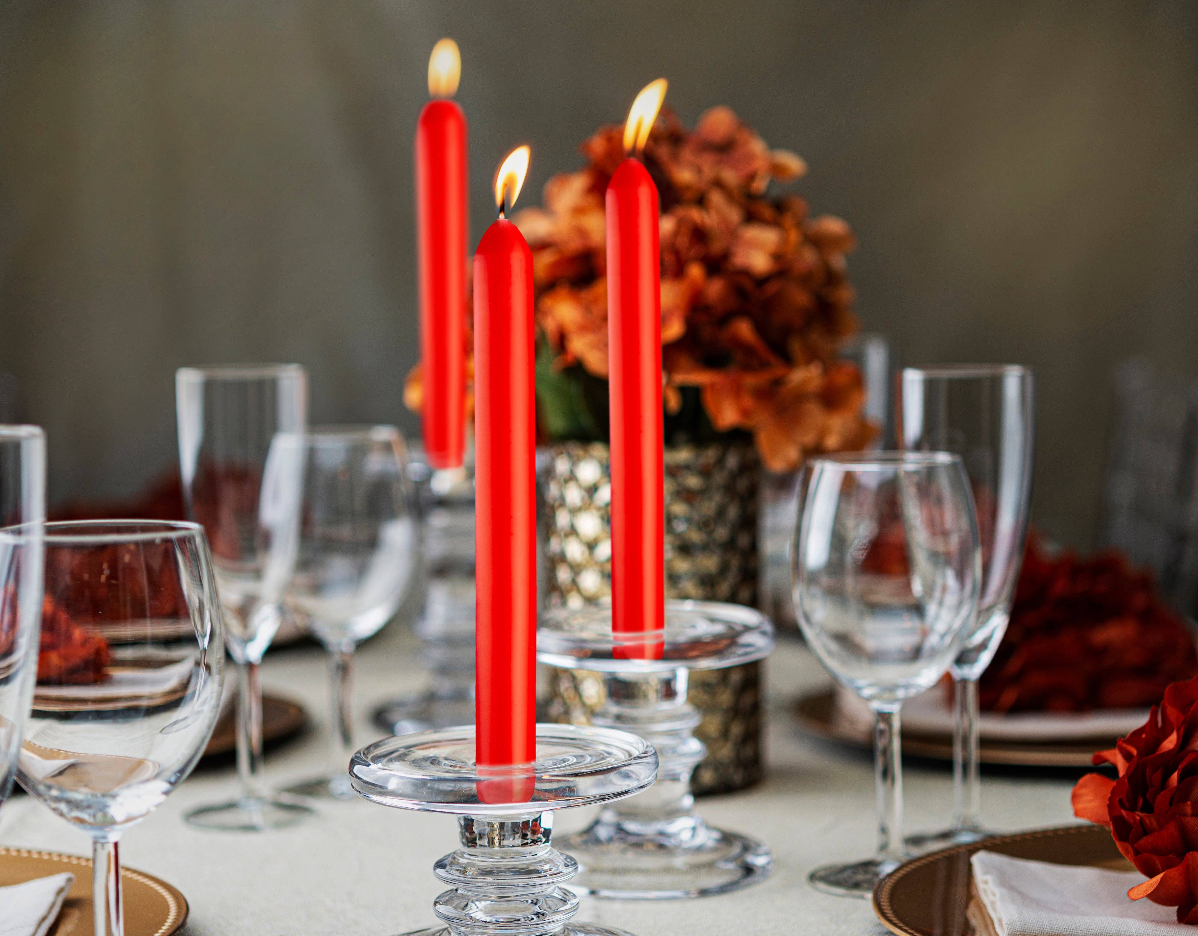 BOLSIUS - Wholesale Tapered Candle/Candlestick - 9 Inch Dinner Taper Candles 10 Pack - Wedding, Decorative, Holiday, Colored Unscented Taper Candles20