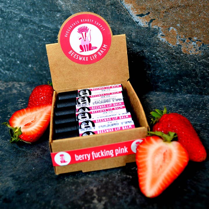 Badgerface Beauty Supply – wholesale Lip Balm – Lip Balm Display. Eco Lip Balm. Impulse Buys - 12 pack.3