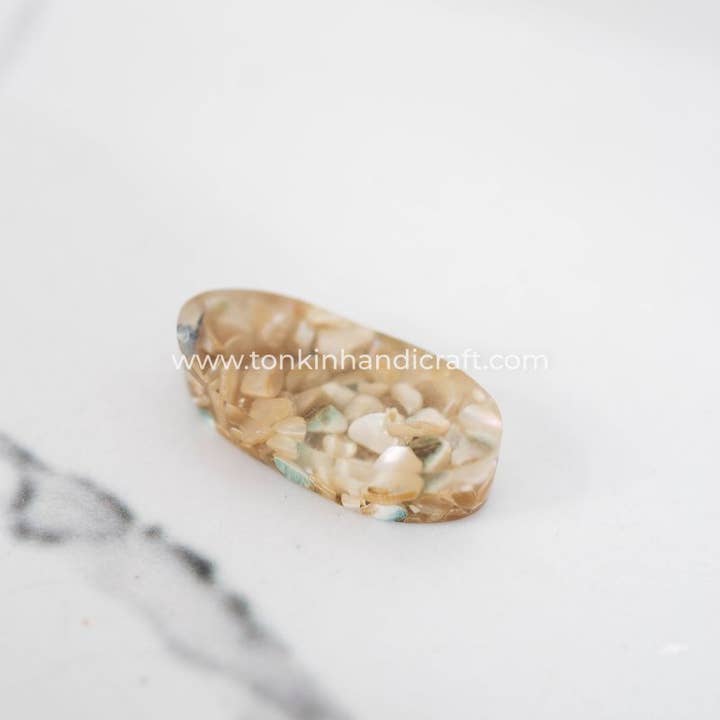 Tonkin Handicraft - Wholesale Spoon rest - Seashell Brown Oval Pillow Chopstick Rest