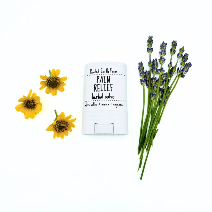 Rooted Earth Farm + Apothecary - Vente Crème/baume/pommade cicatrisante - Soulagement de la douleur - 4 options de taille