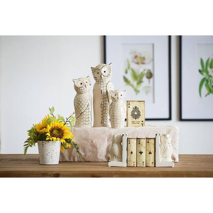 A&B Home Group Inc. - Wholesale Decorative Figurine - S/3 Vivek White Owls Trio2