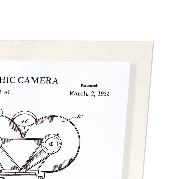 Ezen Trade – wholesale Art print – PATENT OF CINEMATOGRAPHY CAMERA (1937): Art Print1