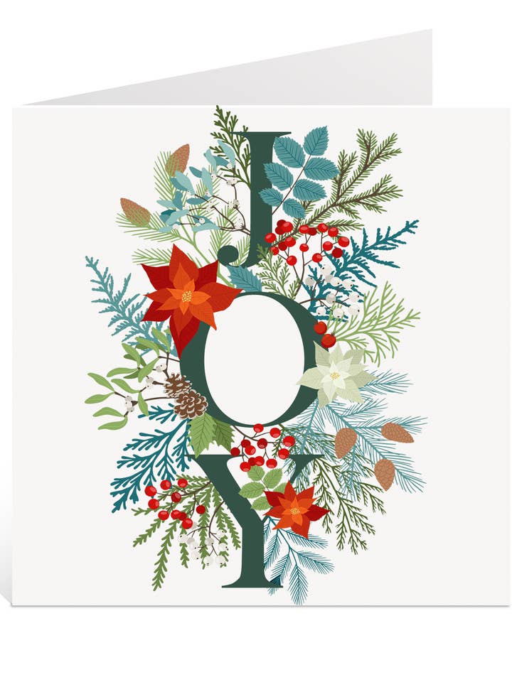 Joy Christmas Card for wholesale by Creationery