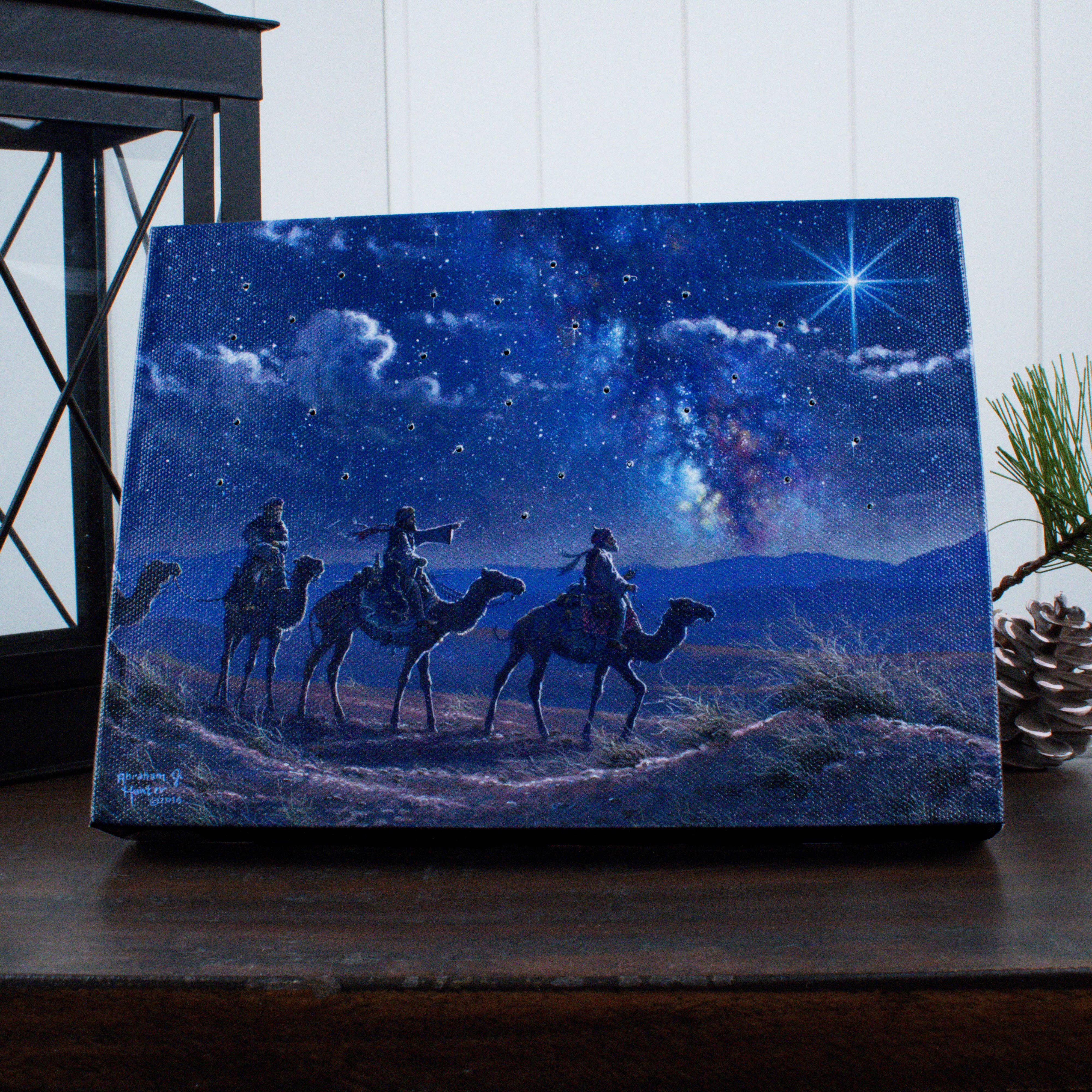 Glow Decor - Vente Décoration de Noël - Suivre la lumière Toile lumineuse de table 8x61