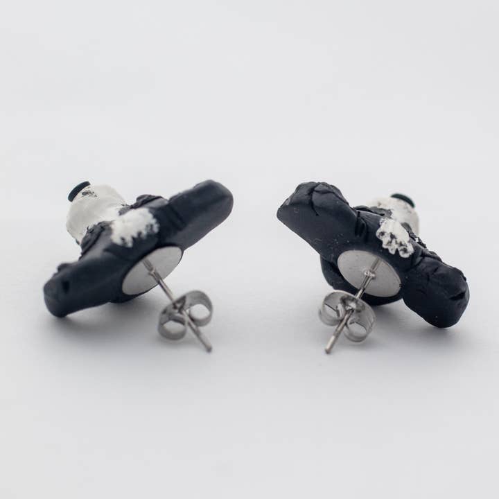 Pawfect Love – Großhandel Ohrstecker – Border Collie Ohrringe — handgefertigte Ohrstecker aus Fimo