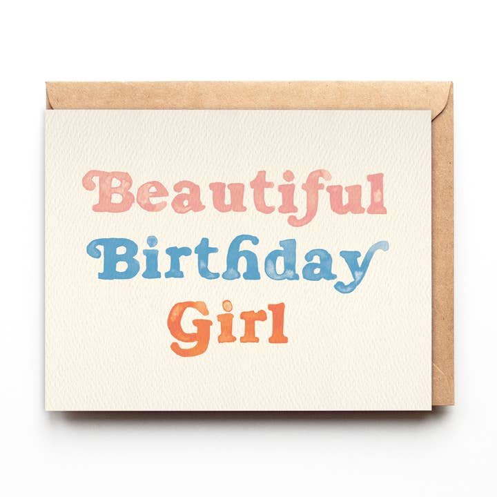 Beautiful Birthday Girl | Cute Bday Card | Friendship Card for wholesale by Daydream Prints