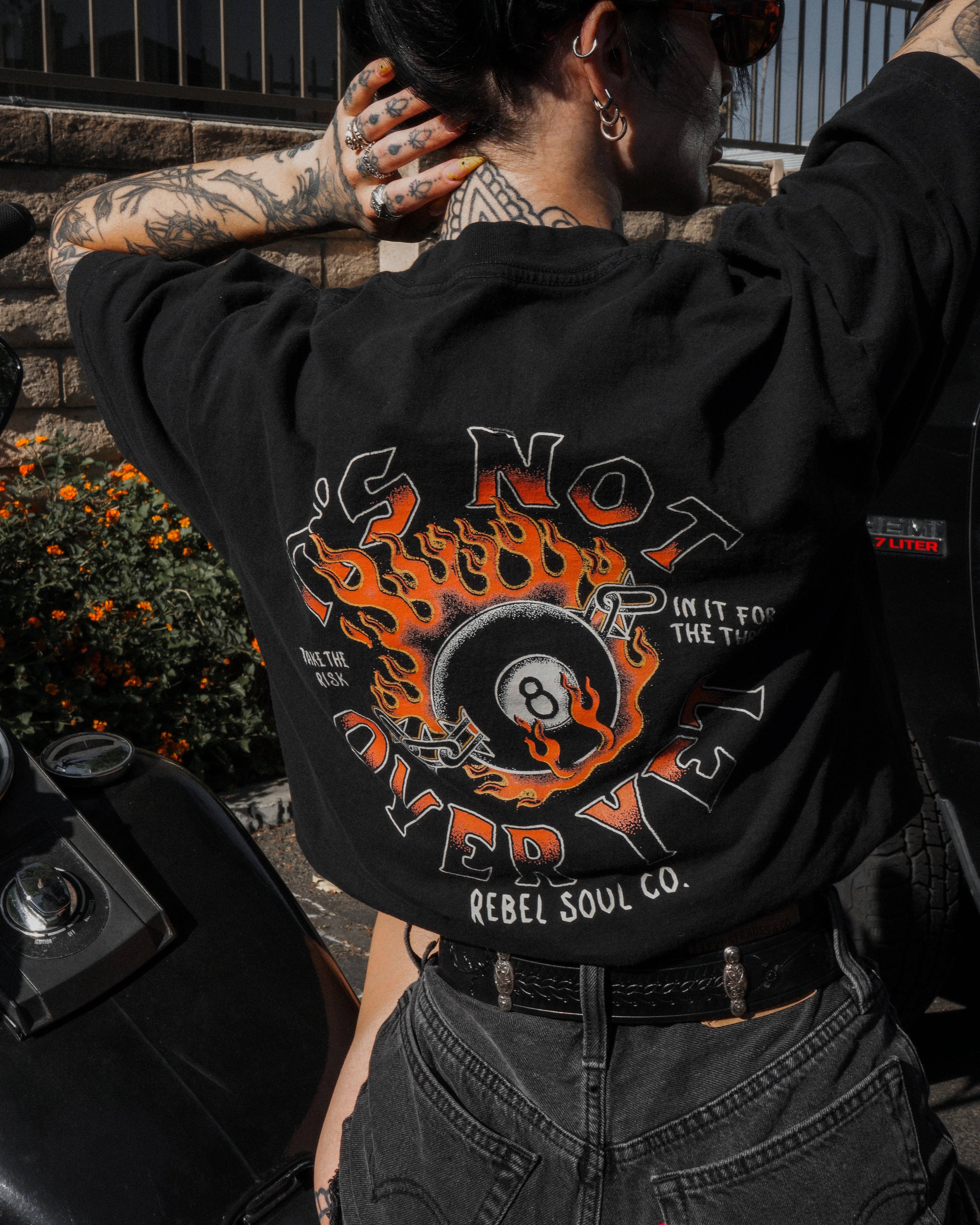 Black It's Not Over Yet Tee for wholesale on Faire