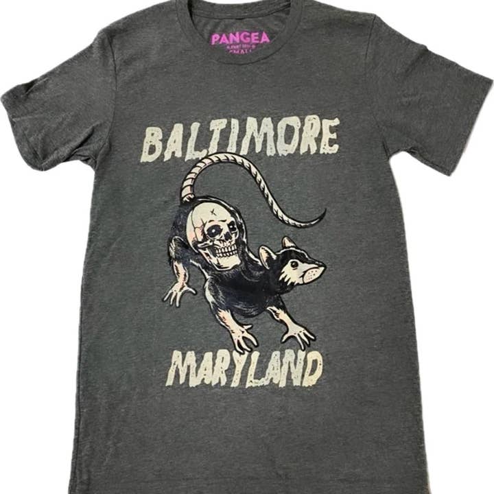 Baltimore Rat Skull Shirt for wholesale by Pangea Printing Co.