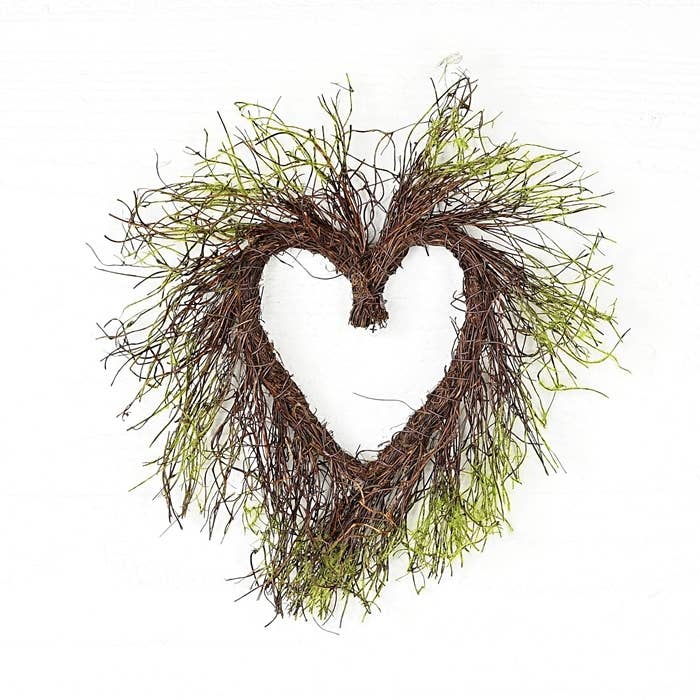 M30909- 12in Mossy Twig Heart- for wholesale by Impressive Enterprises, Inc.