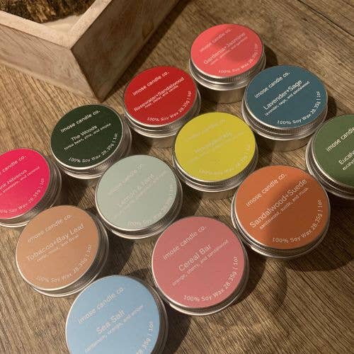 Imose Candle Company – Engroshandel Rejsestearinlys – Mini duftende sojavokslys med glitter1