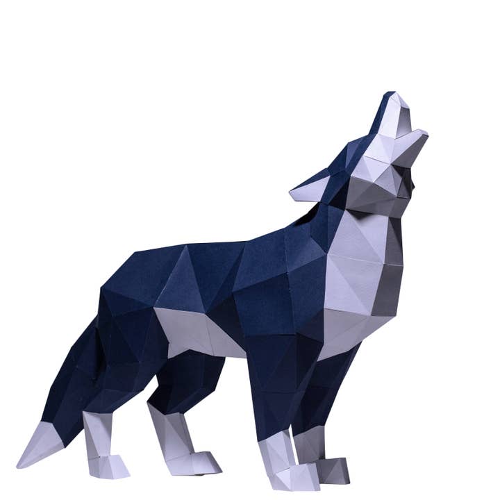 PAPERCRAFT WORLD - Wholesale DIY Craft Kit - Wolf 3D PaperCraft Origami Model, Paper Animal Art