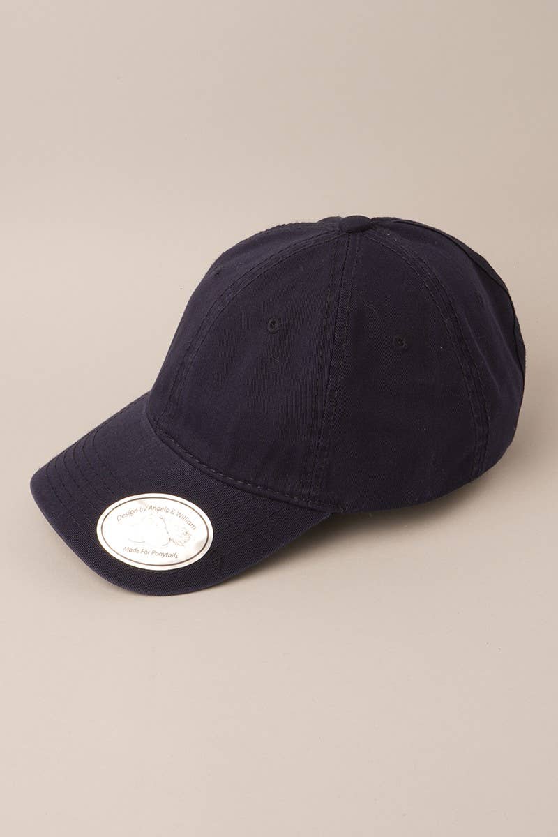 Fashion City - Wholesale Baseball Cap - Women's - Cotton Messy High Bun Pony Baseball Cap14