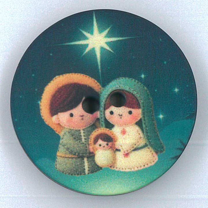 BOUTON IMPRIMÉ NAISSANCE NOËL 2 pour la vente par NEMARK