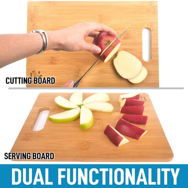 Zulay Kitchen - Wholesale Cutting Board - 3-Piece Premium Bamboo Wooden Cutting Board Set