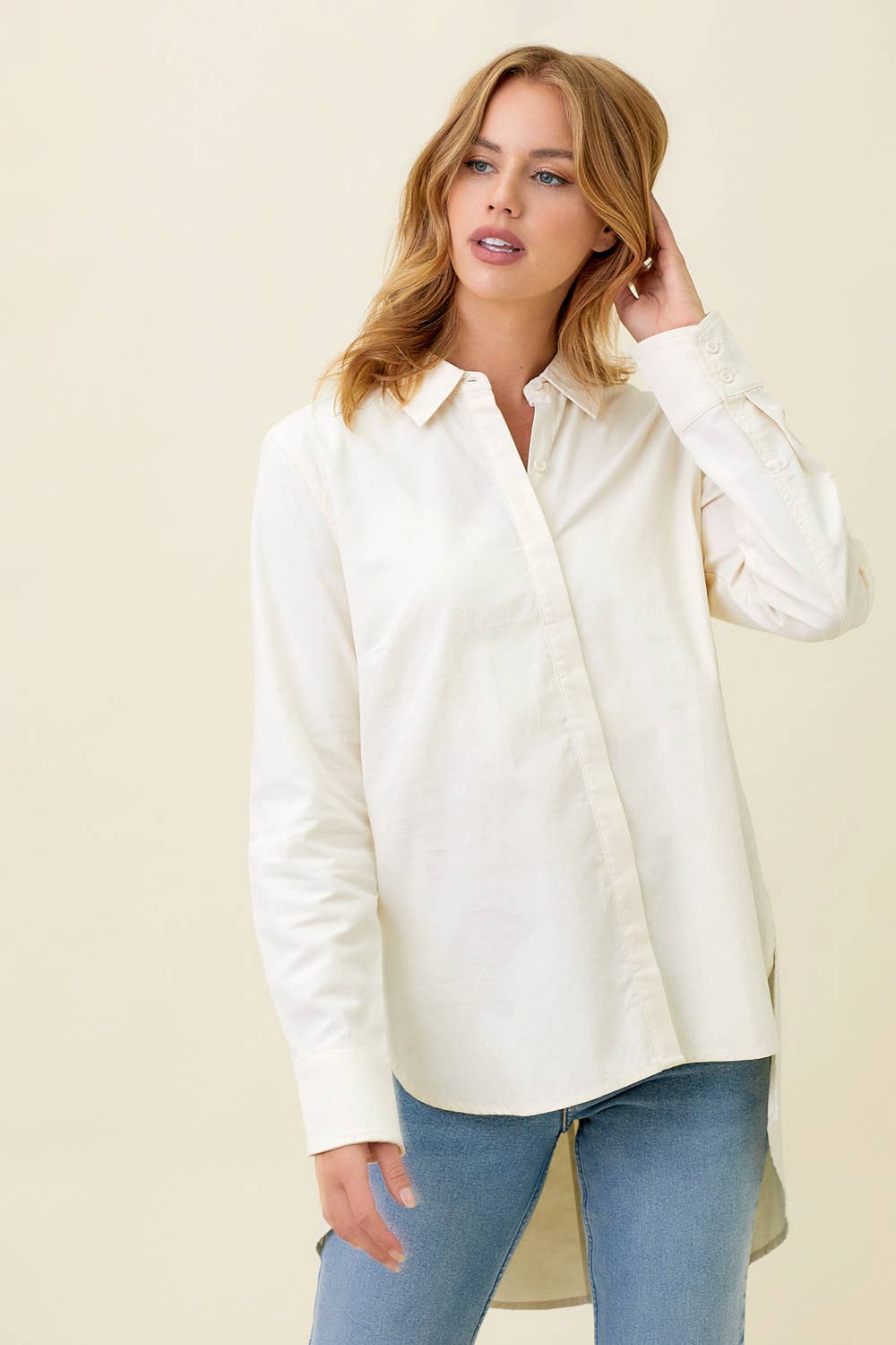 Mystree - Vendita all'ingrosso Camicia button down - Donna - 60263 Camicia posteriore con peplo8