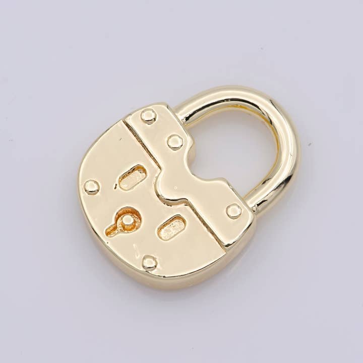 Mini Gold Filled Padlock Charm M-539 for wholesale by Aim Eternal