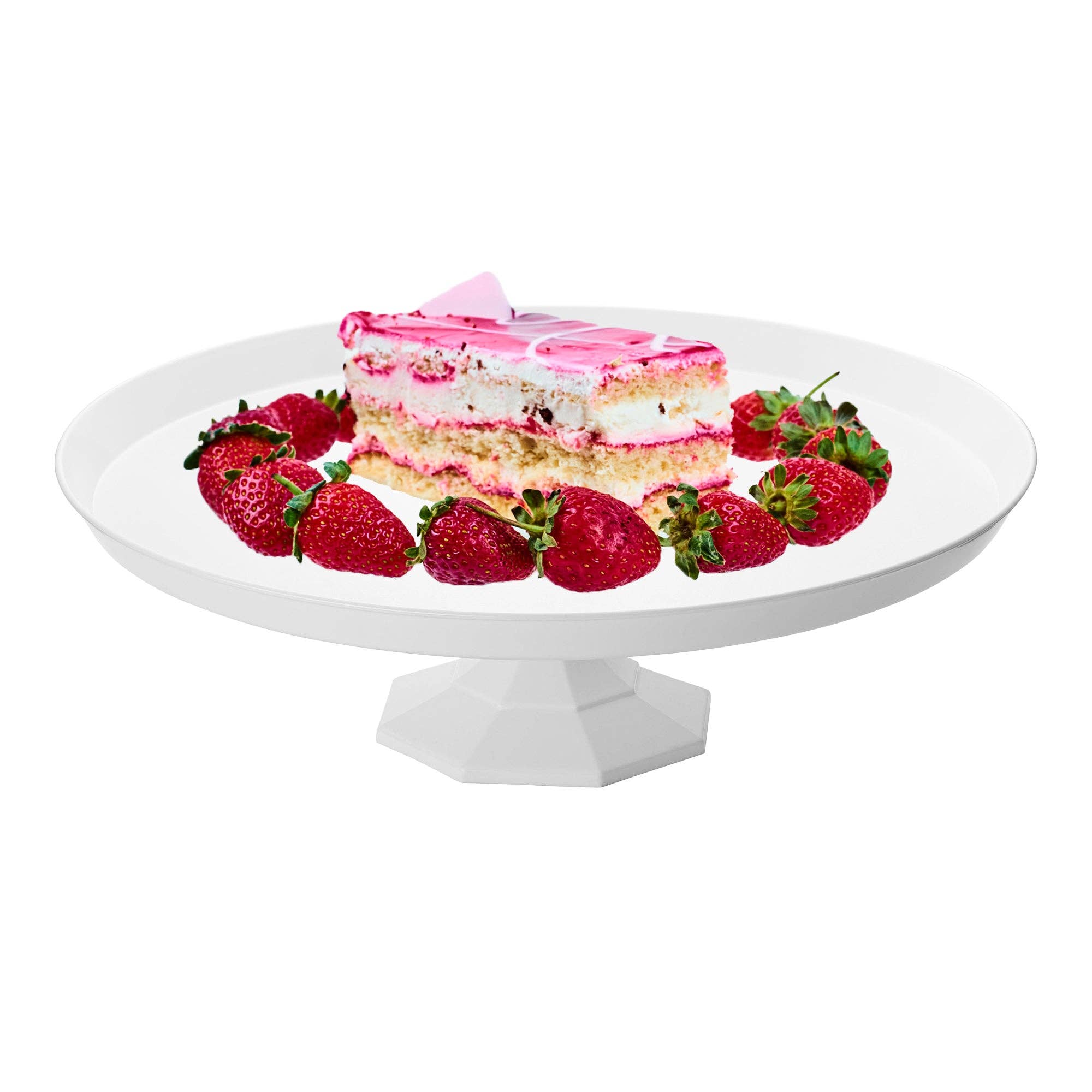 Smarty had a Party – wholesale Cake stand – 10.5" White Small Round Plastic Cake Stands - 12 pcs1