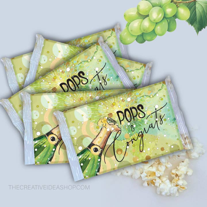 Microwave Popcorn in Paper Wrapper Congratulations for wholesale by The Creative Idea Shop