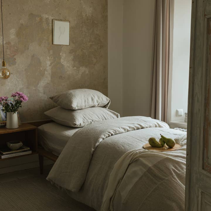 Linen Spells - Wholesale Duvet Cover - Natural Melange Linen Duvet Cover