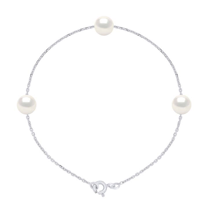 Pulseira em Ouro Branco - Uma Pérola Cultural Genuína por atacado de Mitzuko