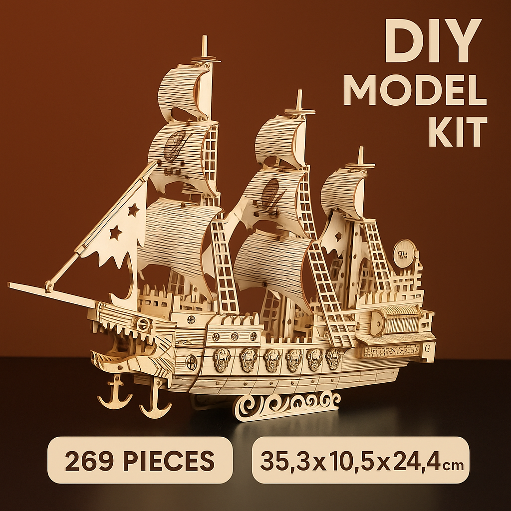 Marissa's Gifts - Wholesale DIY Craft Kit - DIY Model wooden kit Pirate ship6