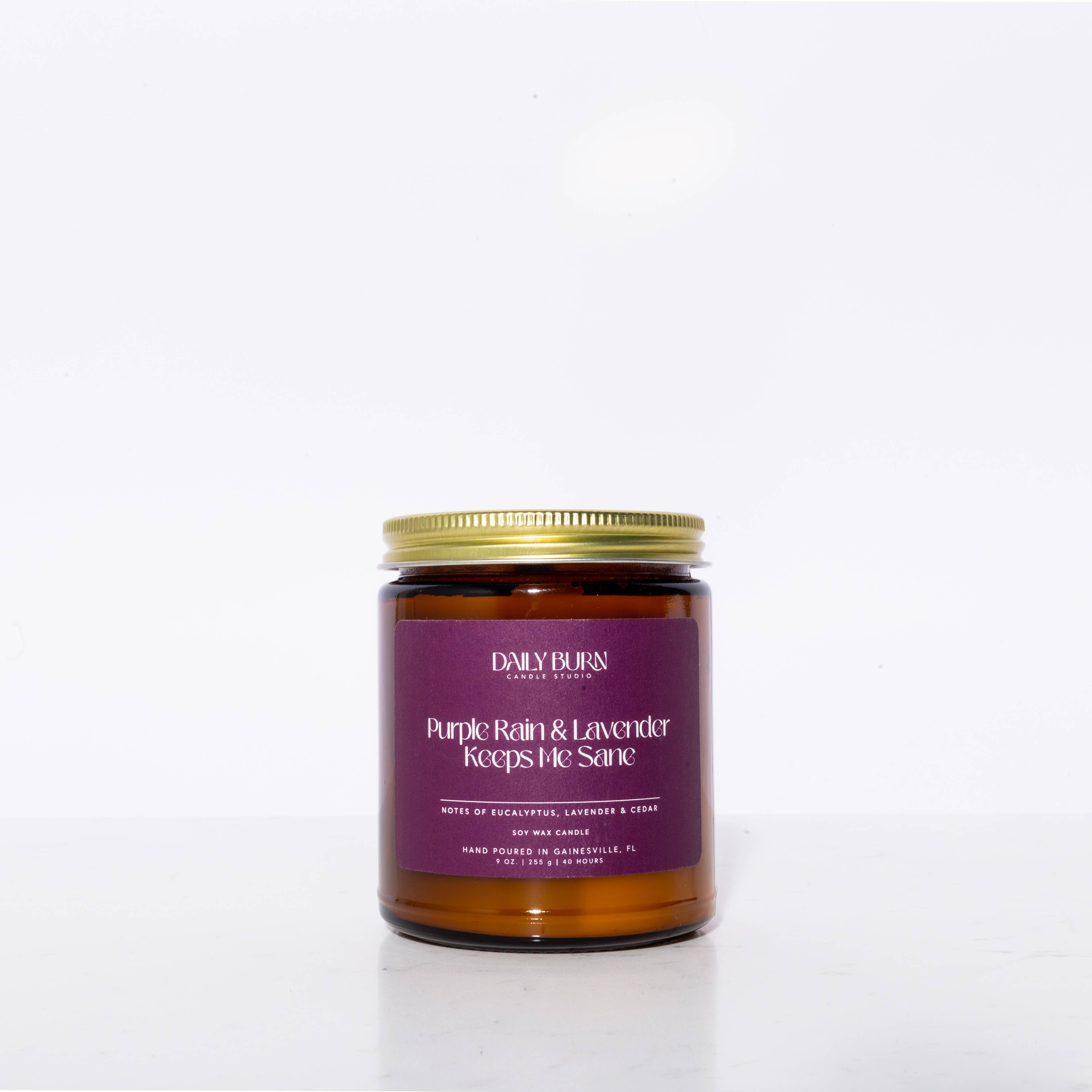 Daily Burn Candle Studio – wholesale Jar/filled candle – Lavender Raine, Keeps Me Sane Candle