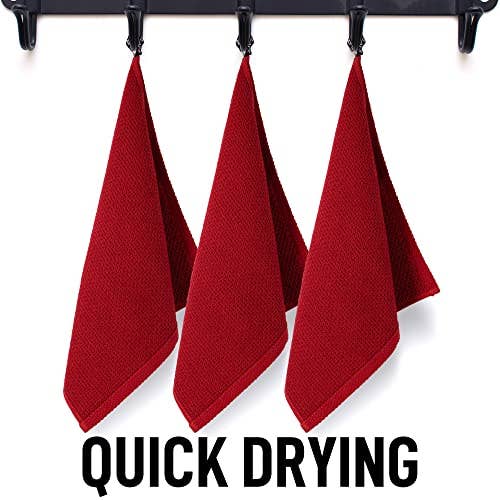 Zulay Kitchen - Wholesale Dishcloth - Waffle Weave Dish Towels – 12"x12" 6-Pack43