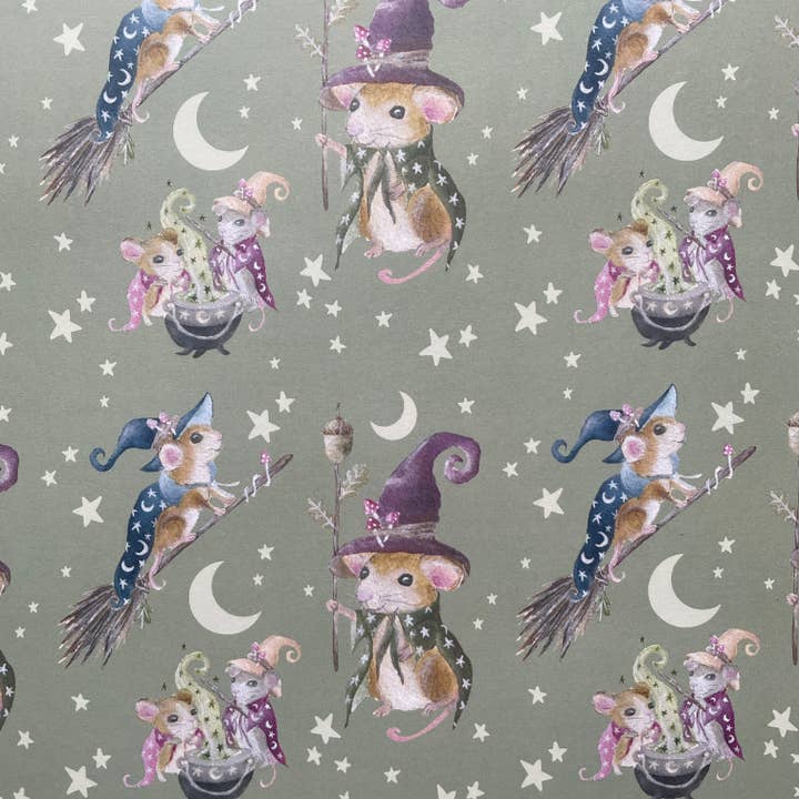 Flat Gift Wrap Sheet - Wizard Mice for wholesale by Zoë Rose