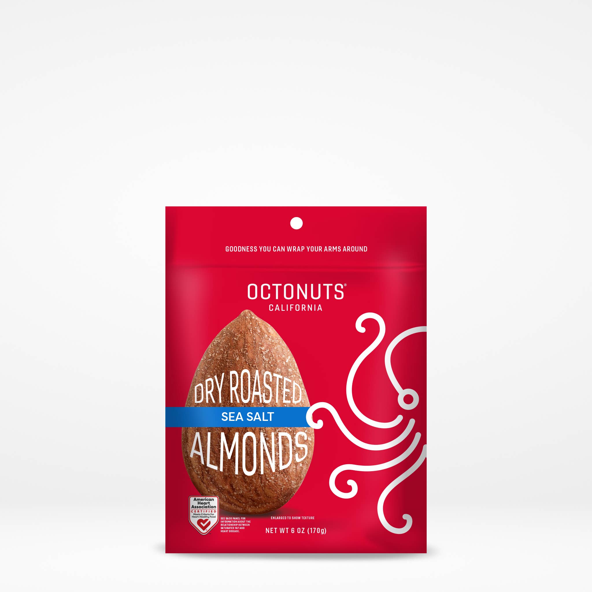 Octonuts California - Wholesale Nuts - Dry Roasted Sea Salt Almonds 6oz