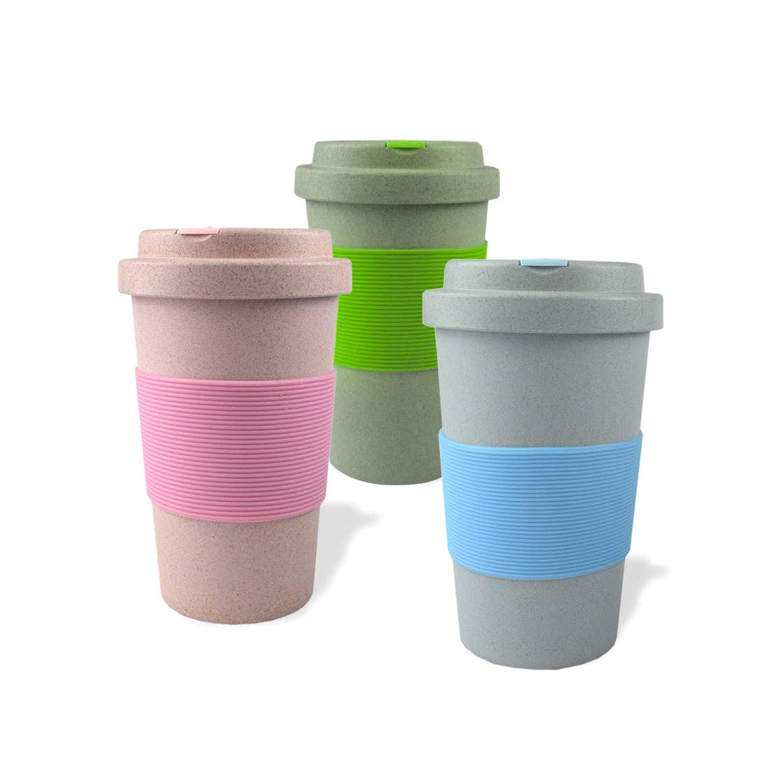 Original Source - Wholesale Insulated Mug/Tumbler - Eco-Friendly Wheat Straw Travel Cups (Green)1