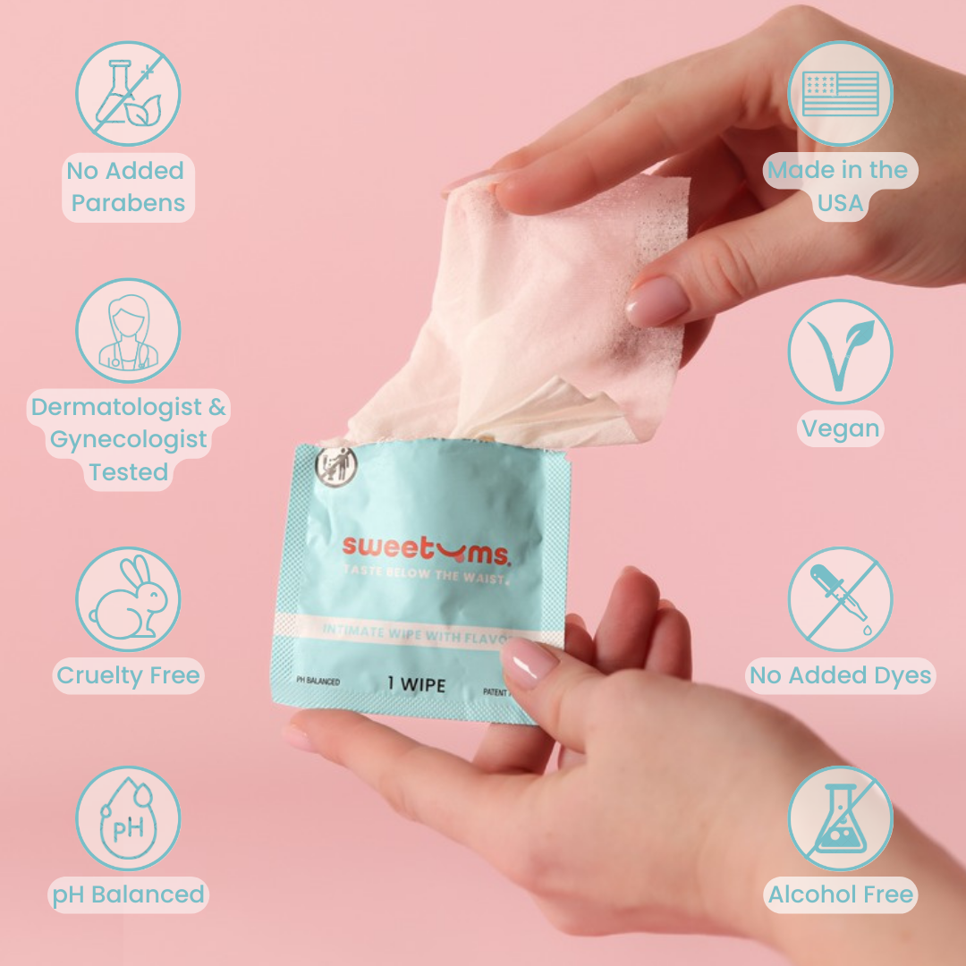 Sweetums - Wholesale Intimate Cleanser/Wipe - Cinnamon Bun Flavored Intimate Feminine Wipes Giftable Sexy2