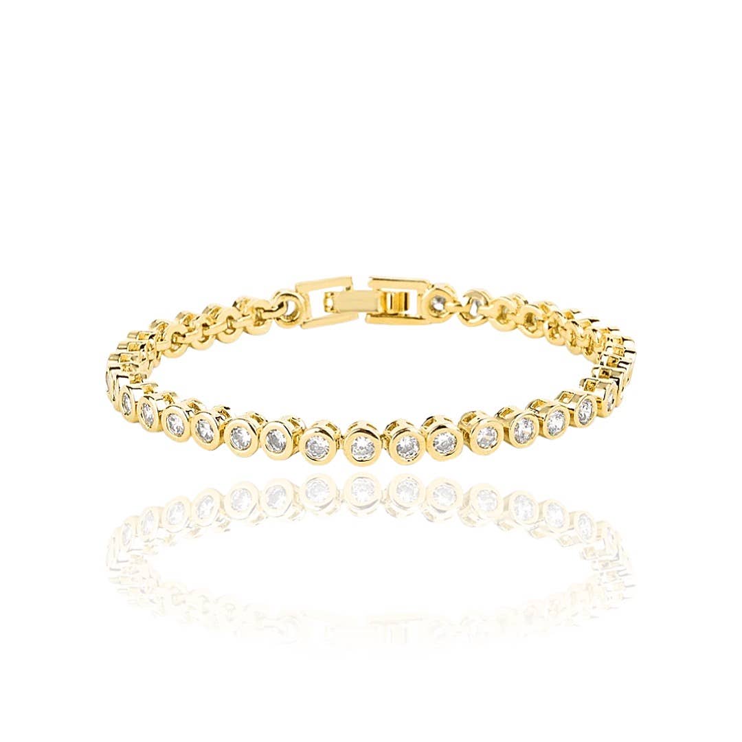 KIKICHIC - Wholesale Tennis Bracelet - Round Bezel Set Tennis Bracelet4