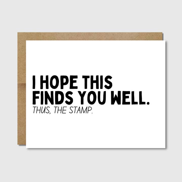 Carte de vœux Snarky | Just Because | Thus The Stamp pour la vente par Raisin Spirits