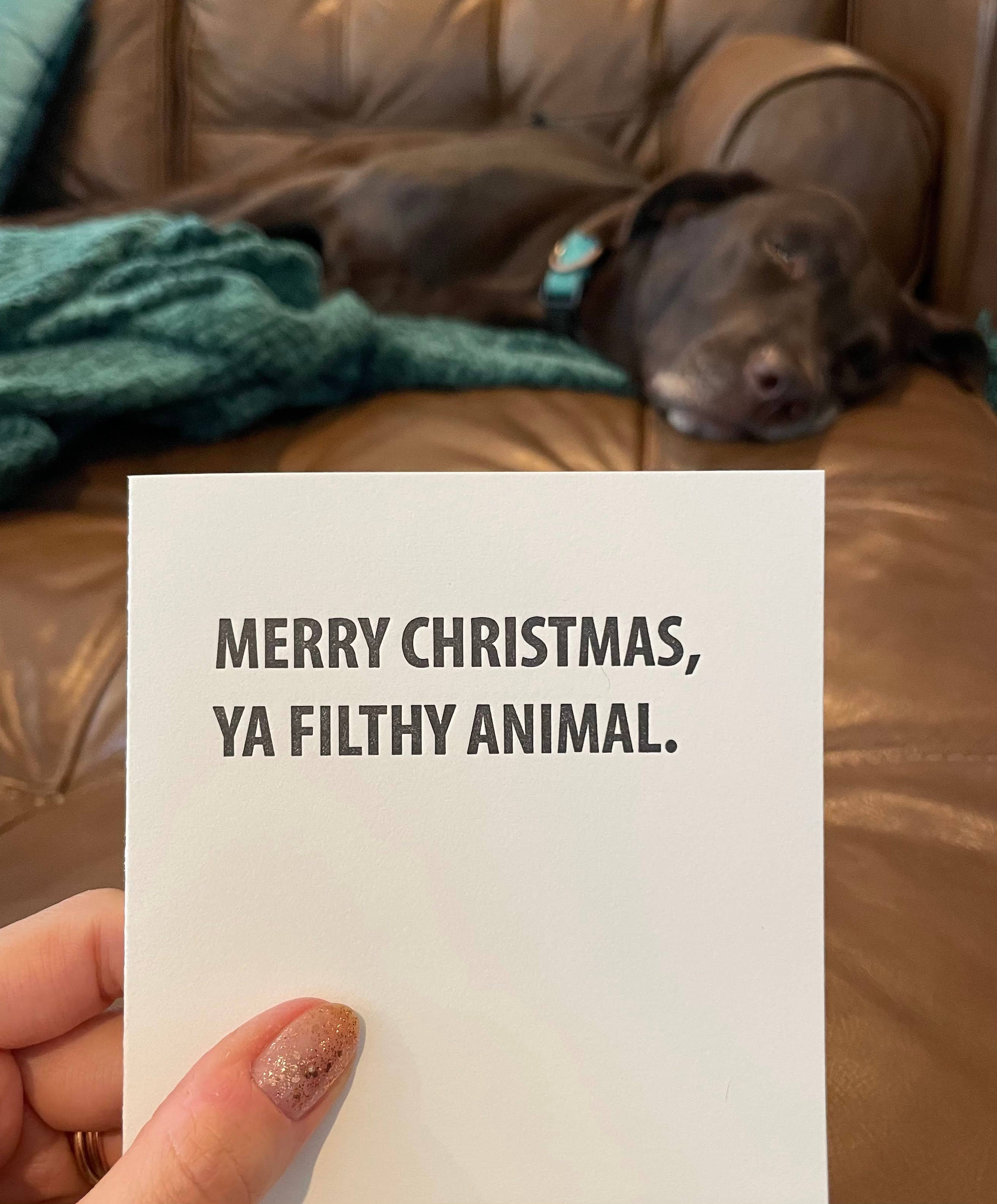 Pretty Alright Goods - Wholesale Christmas Card - Filthy Animal - Christmas Card1