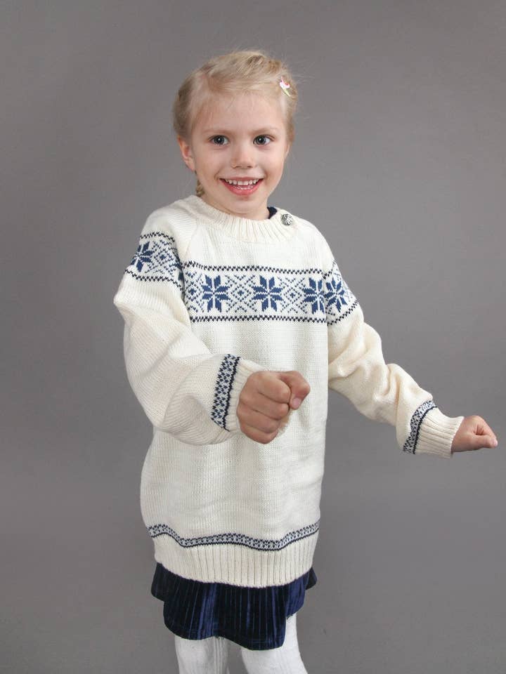 Suéter infantil Nøstet de lana 100% clásico noruego para venta al por mayor de Susan Fosse AS