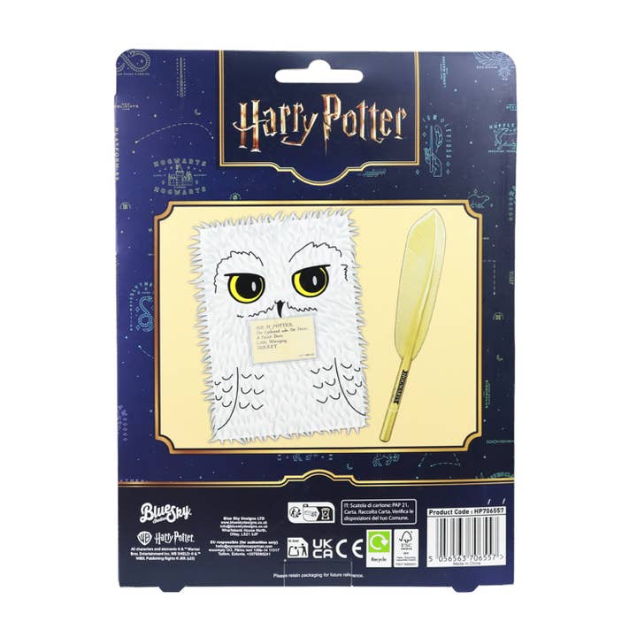 Mad Monkey GmbH - Wholesale Notebook - Harry Potter - Plush Notebook Set "Hedwig"2