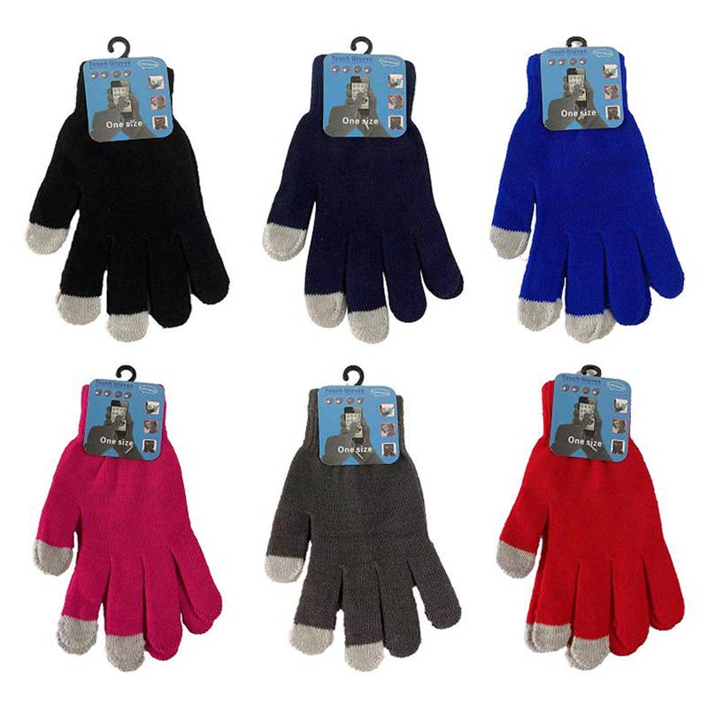 Deluxe Import Trading - Vente Gants – unisexe - Gants pour écran tactile Taille unique 6 couleurs0
