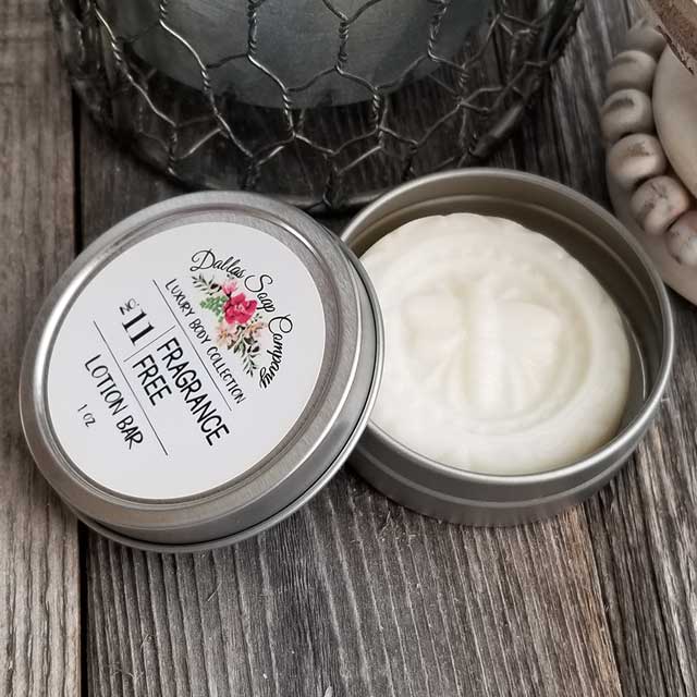 Fragrance Free Lotion Bar for wholesale by Dallas Soap Company