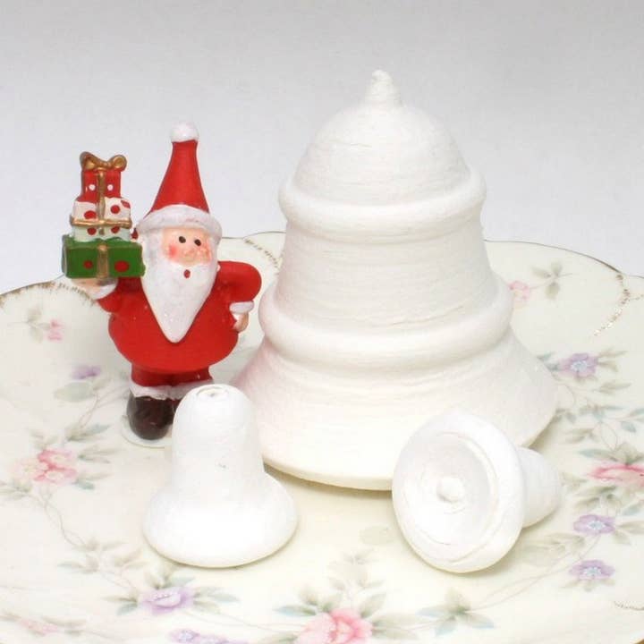 Cloches de Noël, 2,5 pouces, coton filé en Allemagne, lot de 4 pour la vente par Meyer Imports
