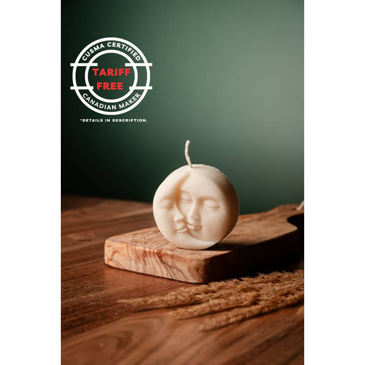 Sun and Moon Candle | Moon Face Soy Wax Candle and other Purchase Wholesale sunbeam candles. Free Returns & Net 60 Terms on Faire trending on Faire.