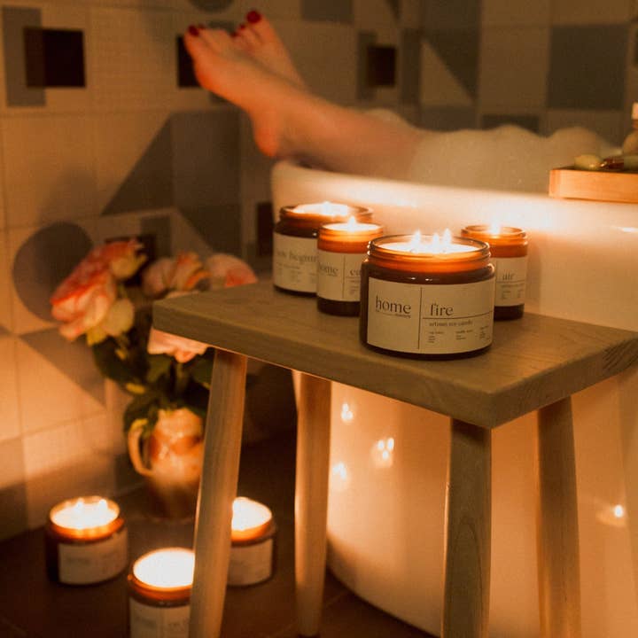 The Home Moment Candles Ltd - Wholesale Jar/Filled Candle - Fire | Honey & Sandalwood Fragranced Candle10