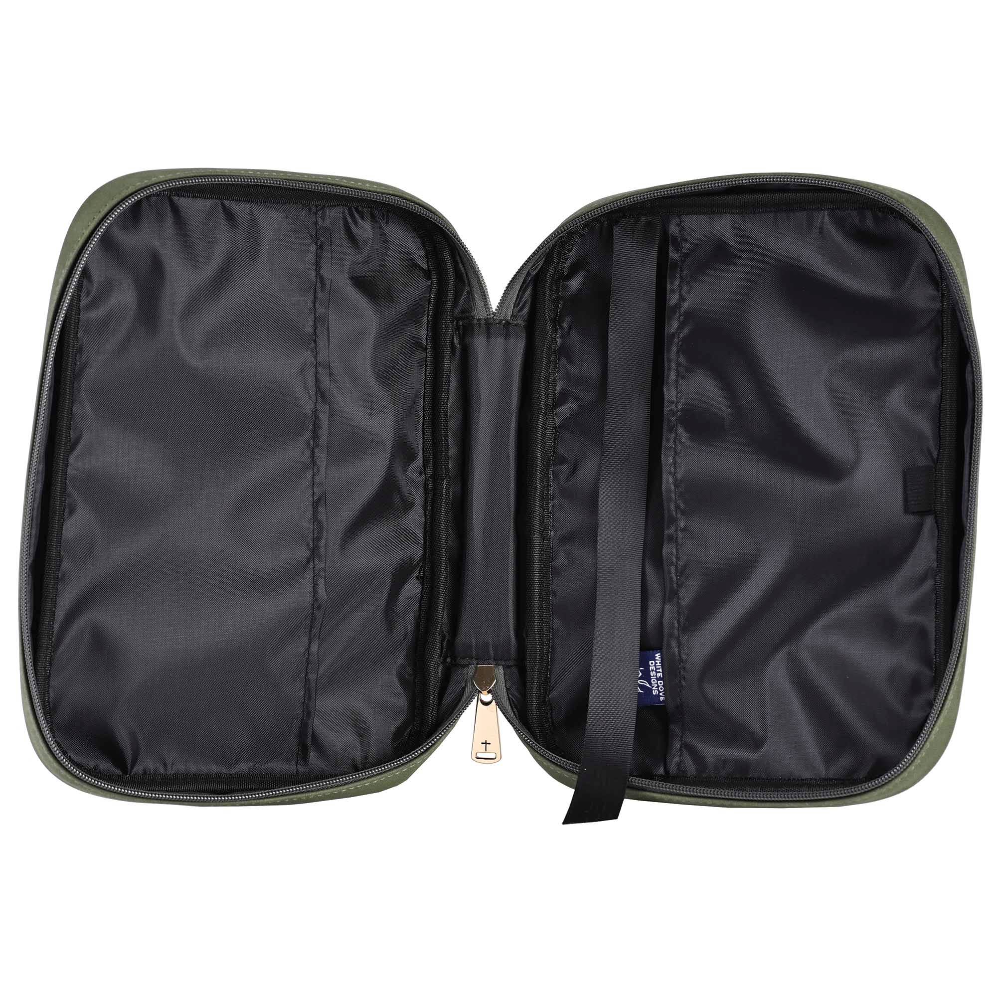 Dicksons - Wholesale Bible Cover - White Dove Bible Case Embroidered Cross Green XLarge3