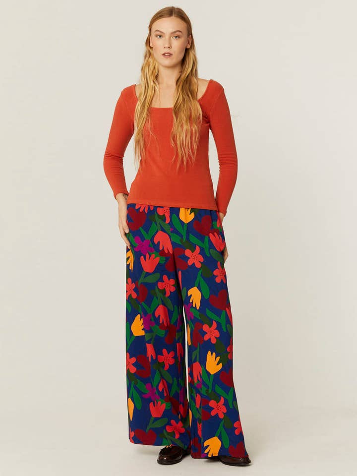 PANTALON AMPLIO BOUQUET for wholesale by Pepaloves