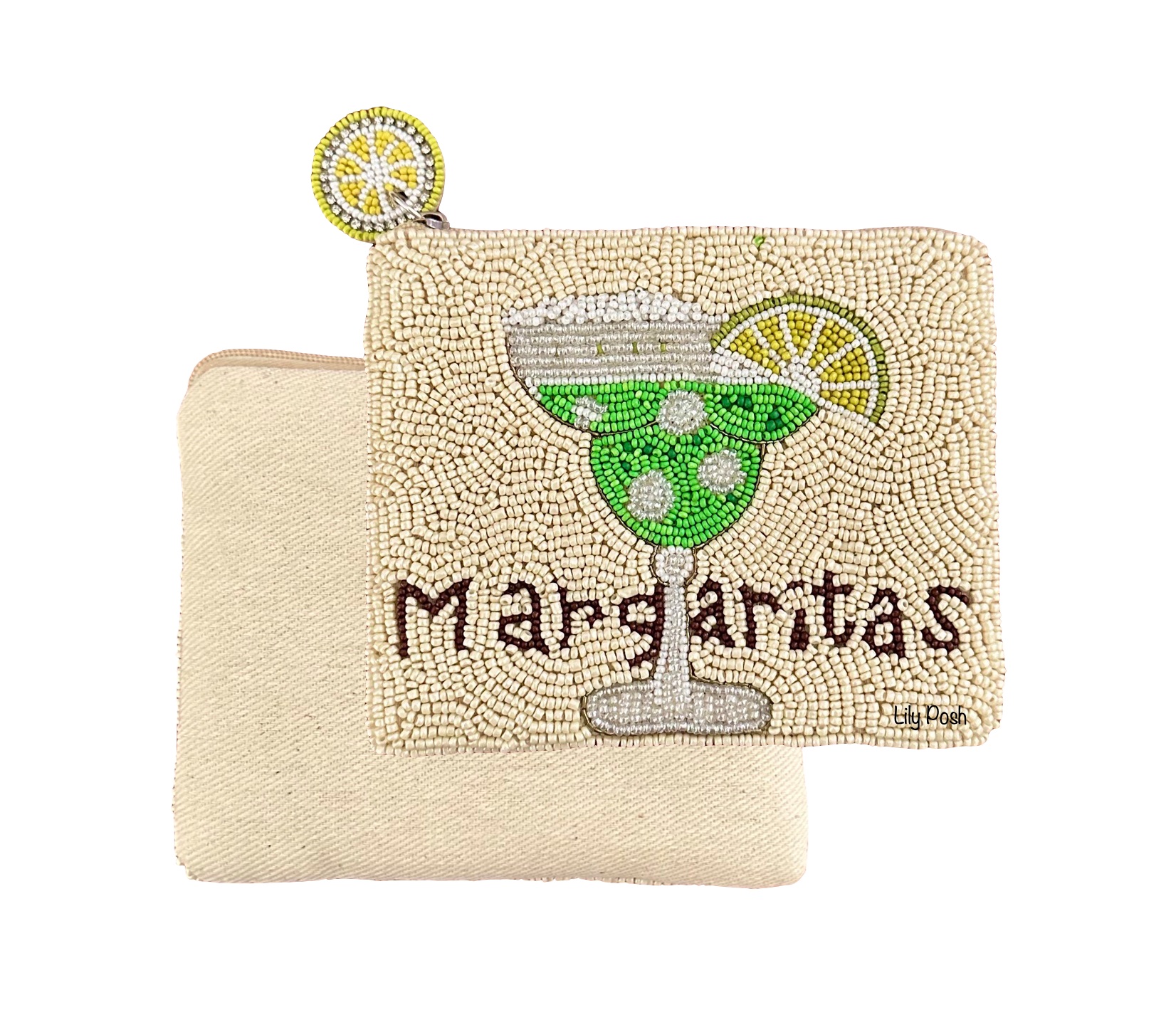 Lily Posh - Wholesale Coin Purse - Women's - Beaded Margaritas Coin Purse, Seed Bead Coin Pouch Lily Posh1